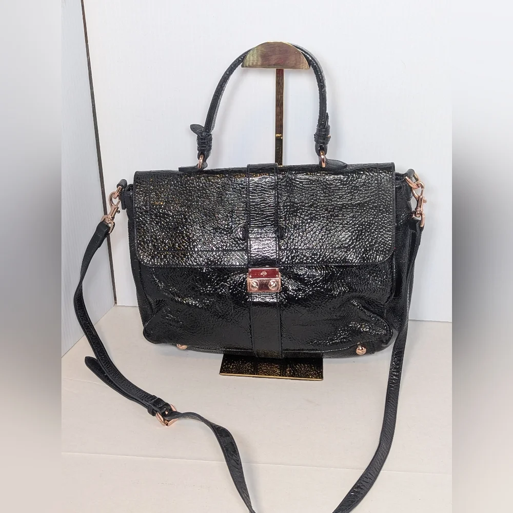 Mulberry Harriet soft patent leather crossbody handbag